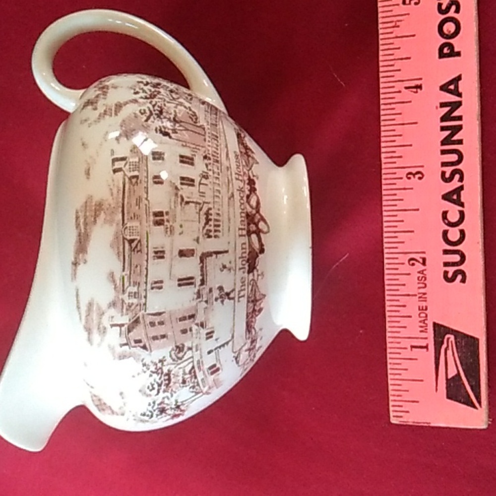 ⚜️ Vintage English Ironstone TransferWare Creamer John Hancock Vintage